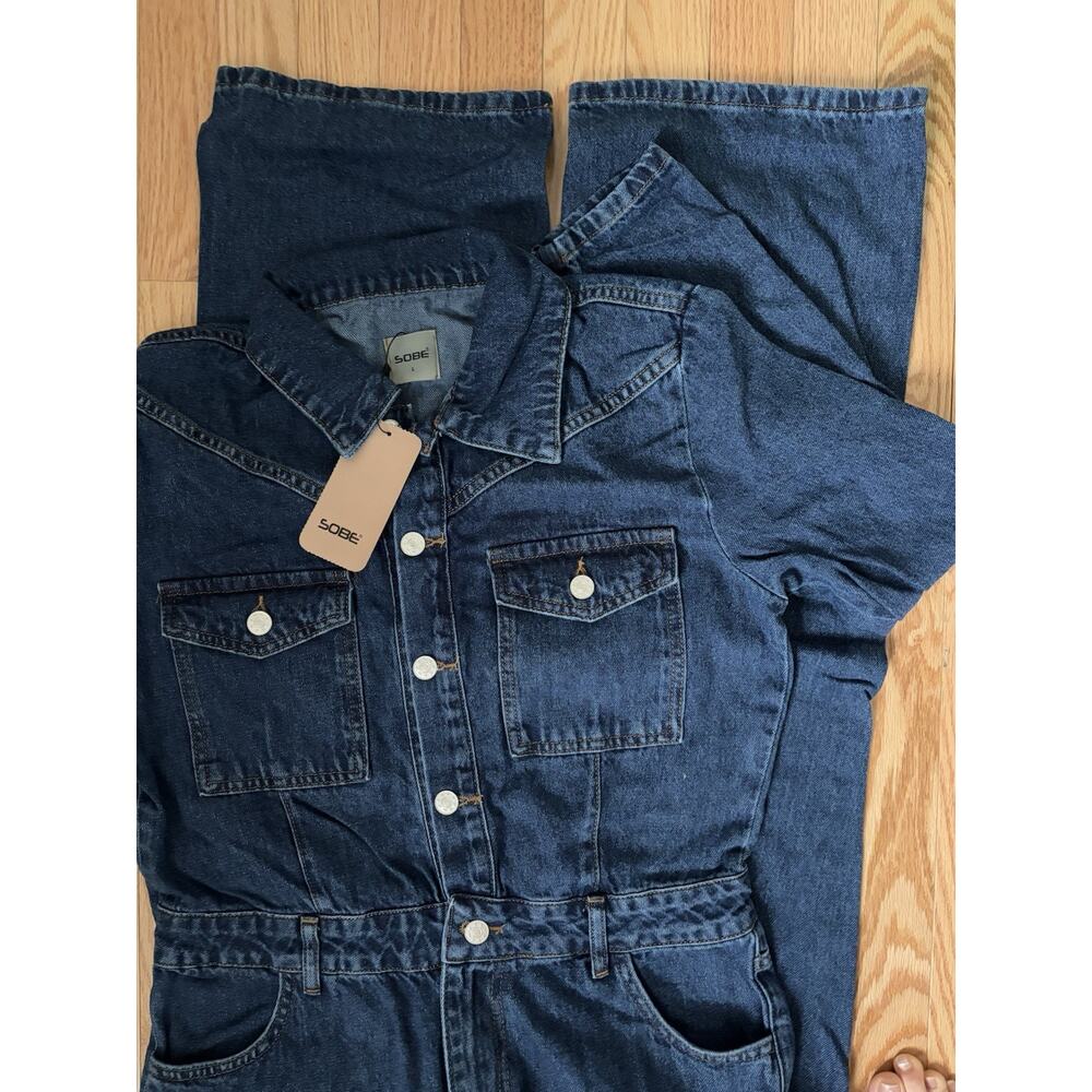 Women Denim Jumpsuit Premium Jean One Piece Outfit Casual Chic Overalls Romper